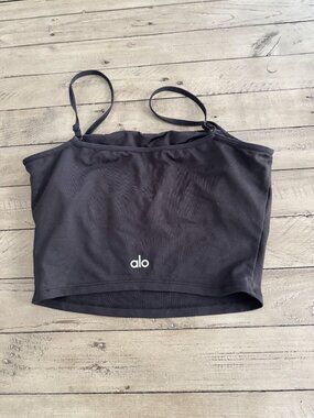 Alo Yoga Black Sports Bra Crop Tank Top Size XS